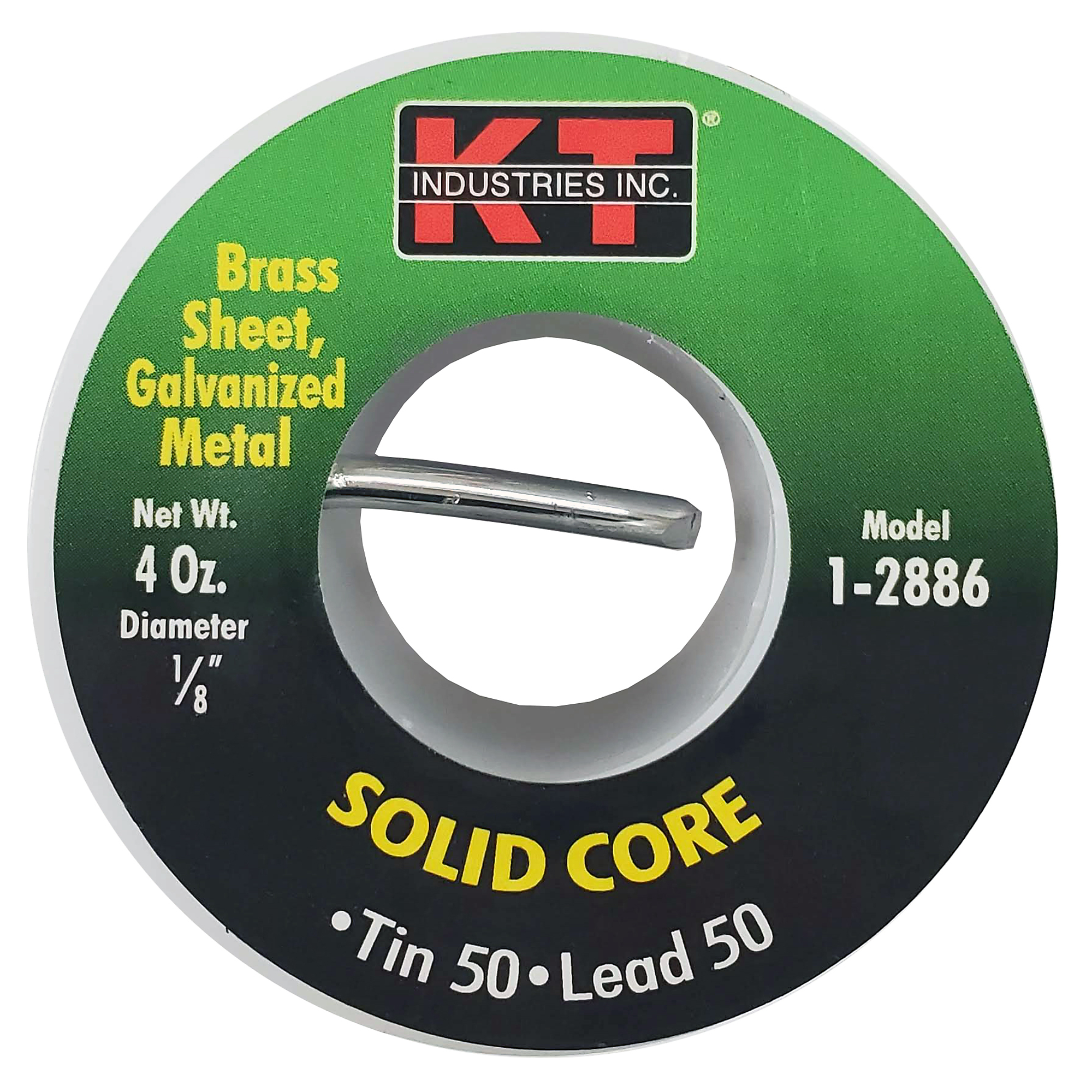 K-T Industries Solid Core Solder — 1/8in. Diameter, 50/50 Grade, 1/4 Lb., Model# 1-2886